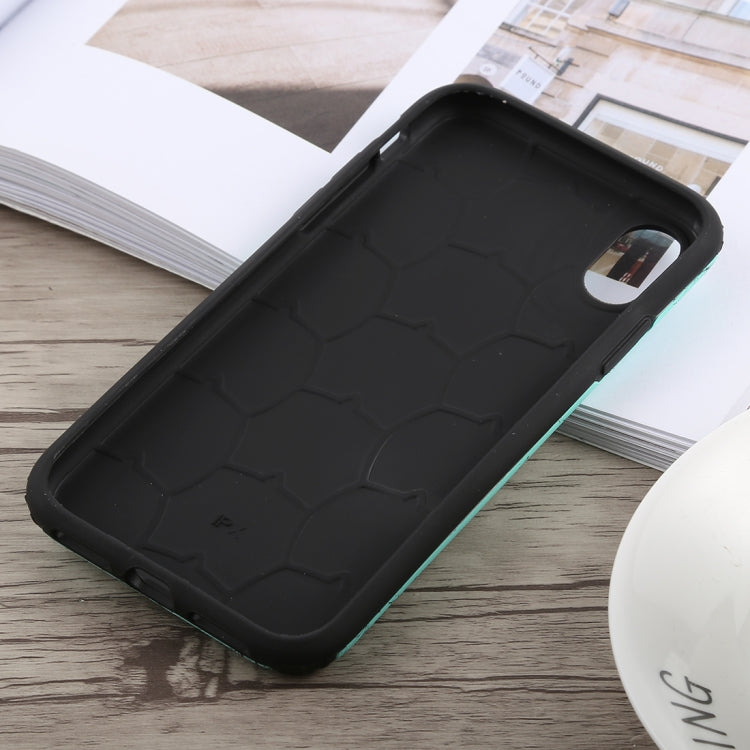 For iPhone X / XS Travel Box Shape Painted Marble Protective TPU + PC Case