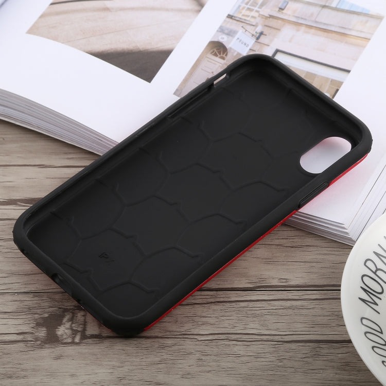 For iPhone X / XS Travel Box Shape Painted Marble Protective TPU + PC Case