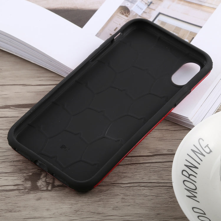 For iPhone X / XS Travel Box Shape Painted Marble Protective TPU + PC Case