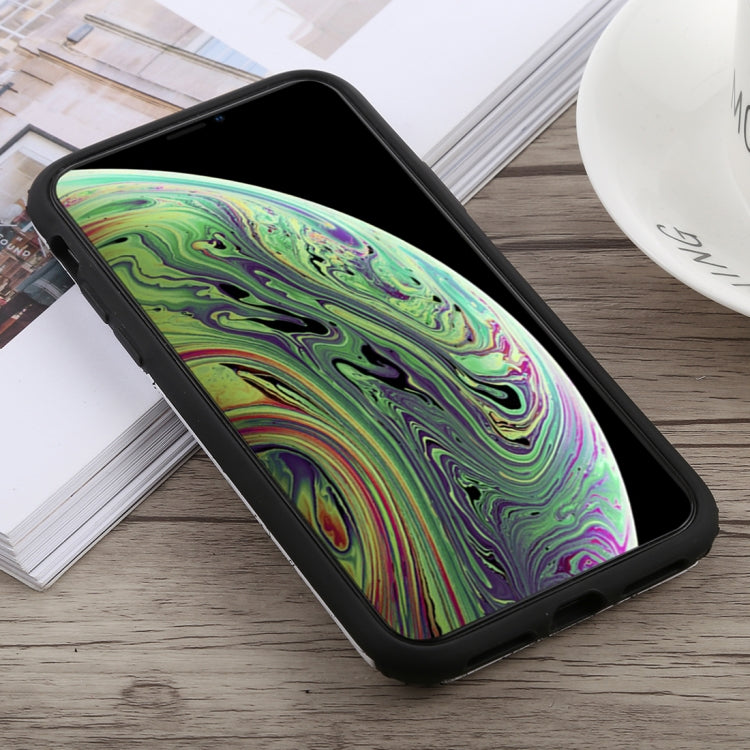 For iPhone X / XS Travel Box Shape Painted Marble Protective TPU + PC Case