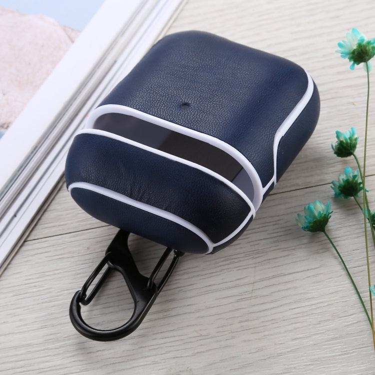 For Apple AirPods 1 / 2 Sheepskin Texture Microfiber Earphone Protective Case with Hook