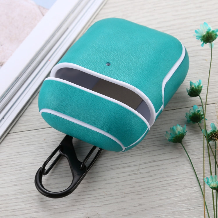For Apple AirPods 1 / 2 Sheepskin Texture Microfiber Earphone Protective Case with Hook