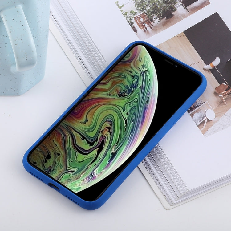 For iPhone X / XS Shockproof Solid Color Liquid Silicone Feel TPU Case