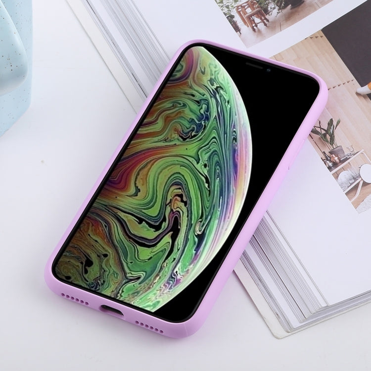 For iPhone X / XS Shockproof Solid Color Liquid Silicone Feel TPU Case
