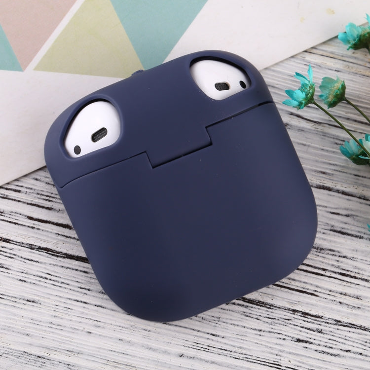 For Apple AirPods 1 / 2 Portable Wireless Earphone Protective Case with Hook and Loop Fastener