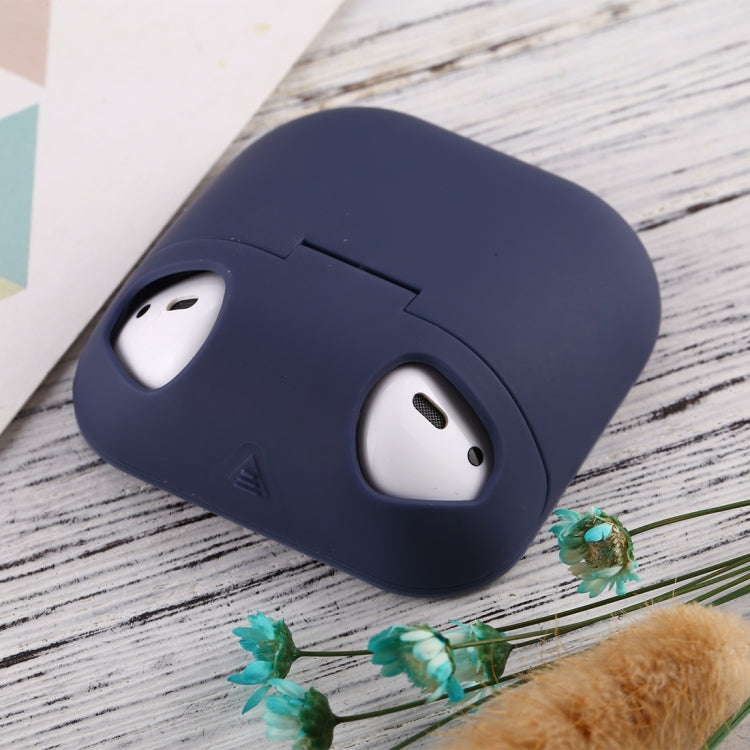 For Apple AirPods 1 / 2 Portable Wireless Earphone Protective Case with Hook and Loop Fastener