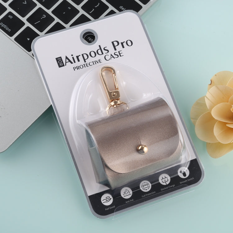 For Apple AirPods Pro Wireless Earphone Protective Leather Case with Hook