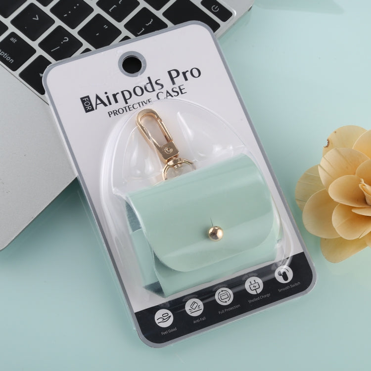 For Apple AirPods Pro Wireless Earphone Protective Leather Case with Hook