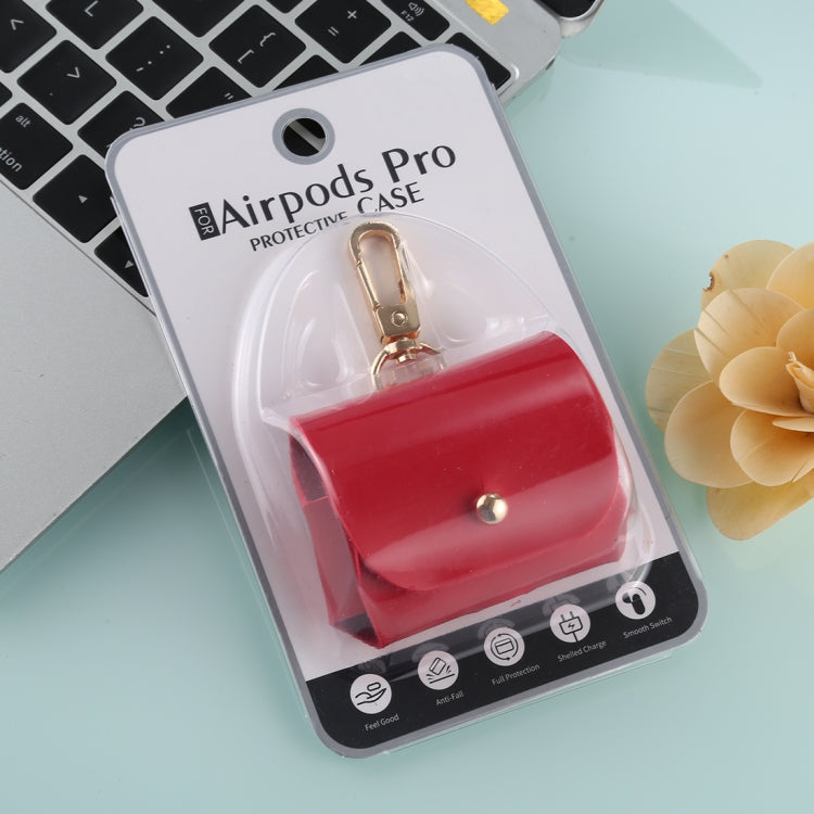 For Apple AirPods Pro Wireless Earphone Protective Leather Case with Hook
