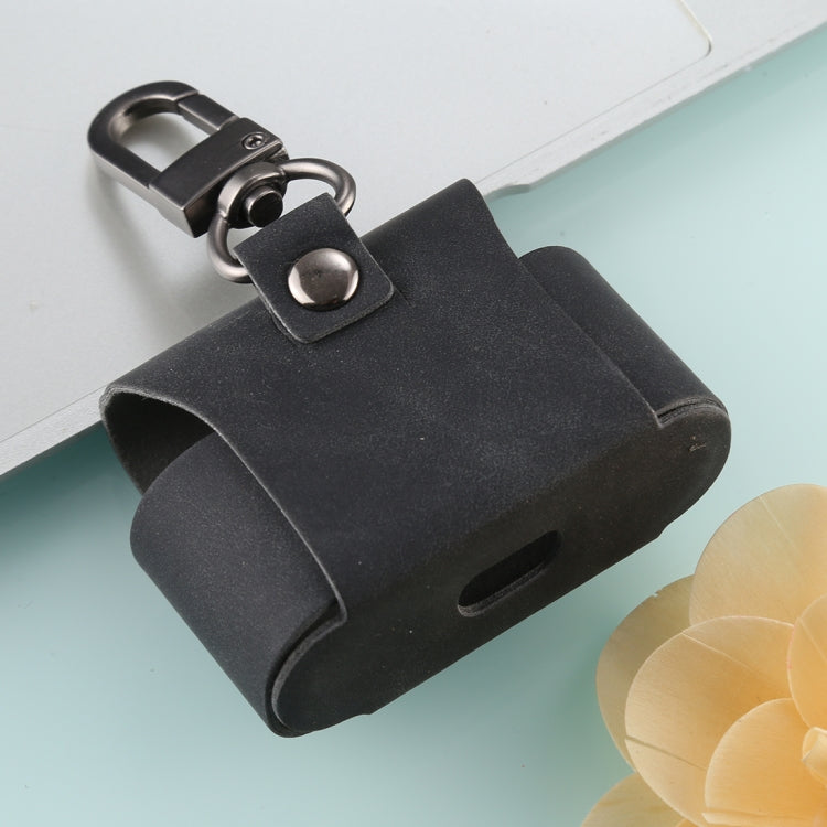 For Apple AirPods Pro Magnetic Adsorption Wireless Earphone Protective Leather Case with Hook