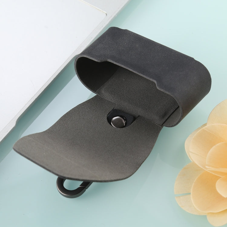 For Apple AirPods Pro Magnetic Adsorption Wireless Earphone Protective Leather Case with Hook