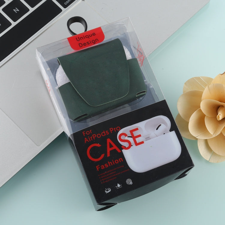 For Apple AirPods Pro Magnetic Adsorption Wireless Earphone Protective Leather Case with Hook
