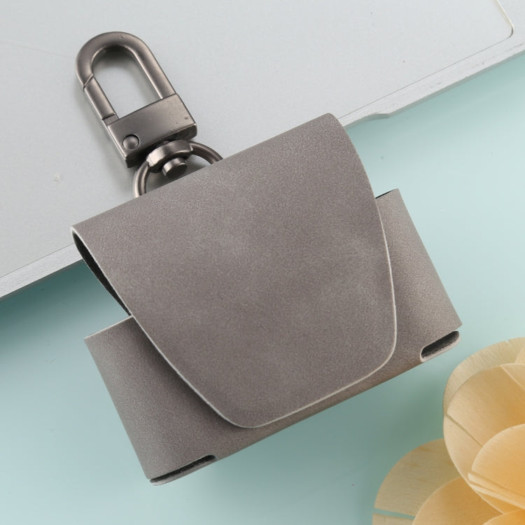 For Apple AirPods Pro Magnetic Adsorption Wireless Earphone Protective Leather Case with Hook
