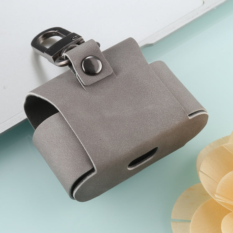 For Apple AirPods Pro Magnetic Adsorption Wireless Earphone Protective Leather Case with Hook