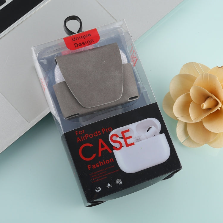 For Apple AirPods Pro Magnetic Adsorption Wireless Earphone Protective Leather Case with Hook