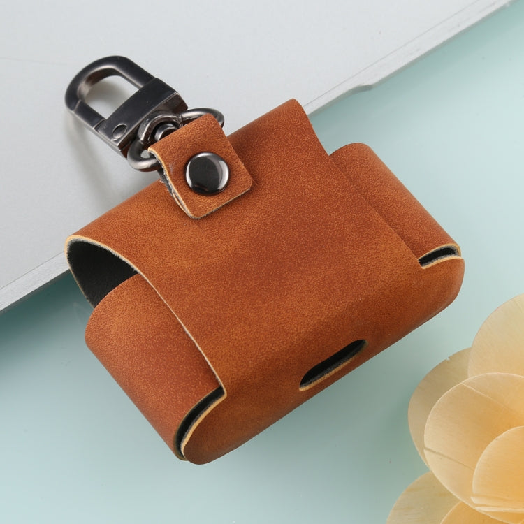 For Apple AirPods Pro Magnetic Adsorption Wireless Earphone Protective Leather Case with Hook