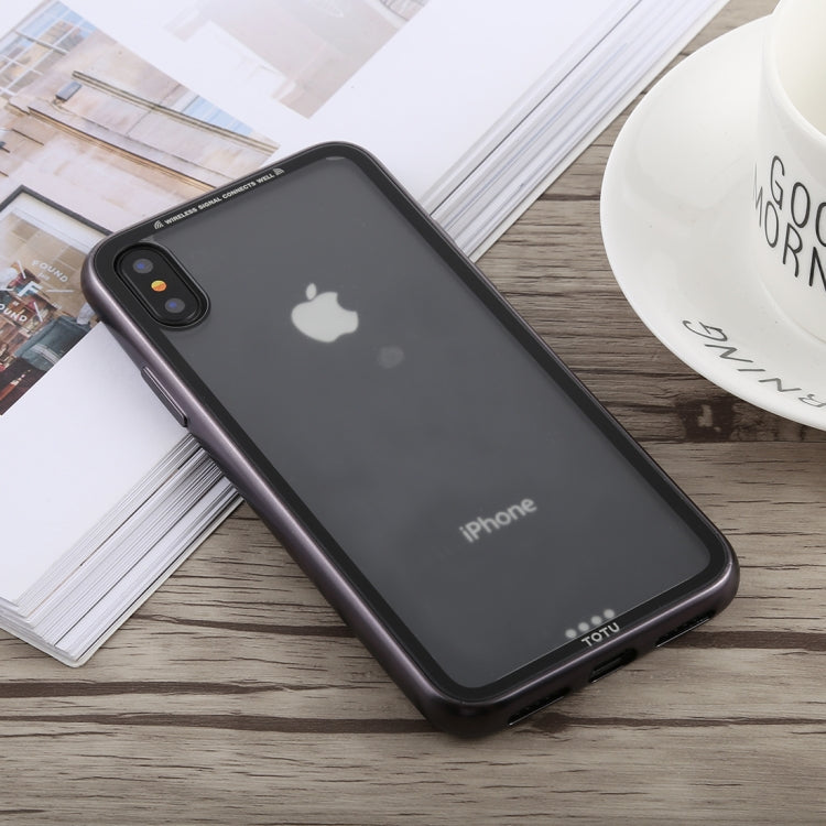 For iPhone X / XS TOTUDESIGN Style Series Electroplating Transparent TPU + PC Case