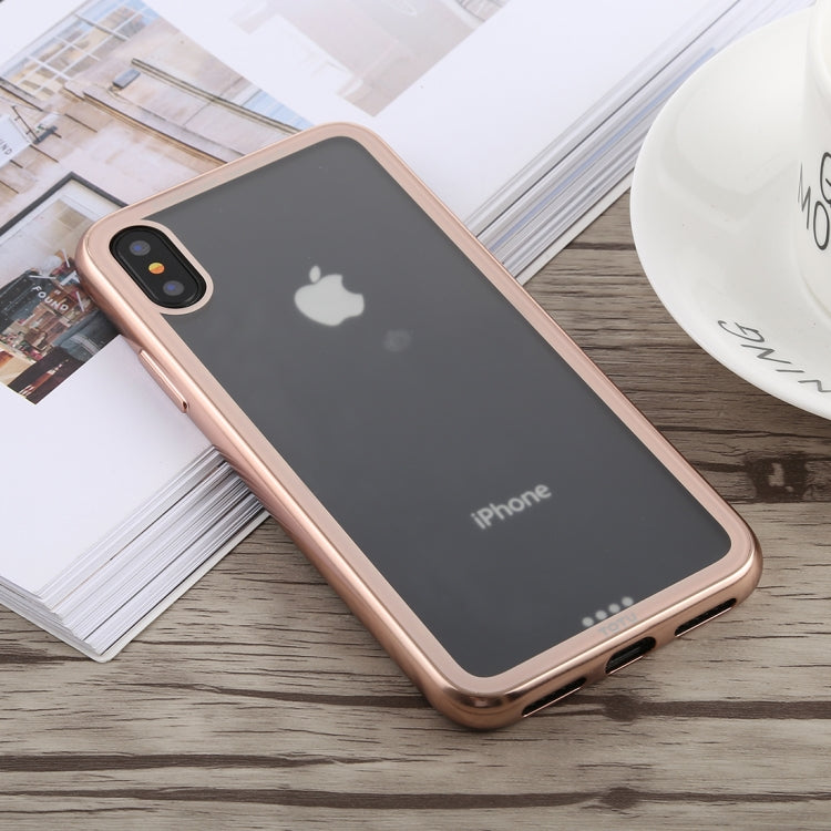 For iPhone X / XS TOTUDESIGN Style Series Electroplating Transparent TPU + PC Case