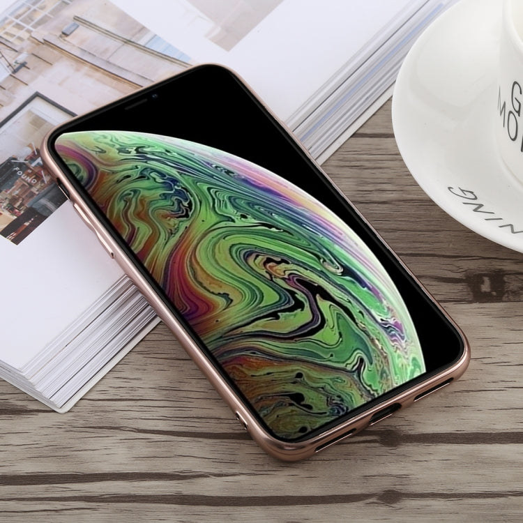 For iPhone X / XS TOTUDESIGN Style Series Electroplating Transparent TPU + PC Case