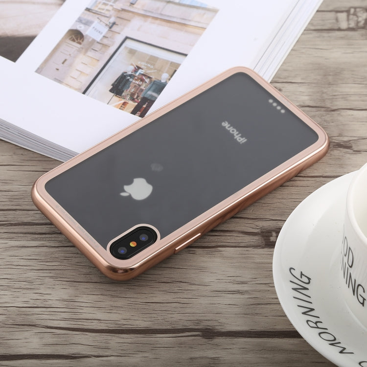 For iPhone X / XS TOTUDESIGN Style Series Electroplating Transparent TPU + PC Case
