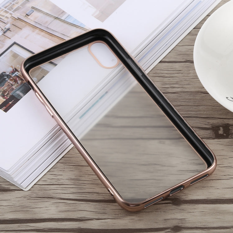 For iPhone X / XS TOTUDESIGN Style Series Electroplating Transparent TPU + PC Case