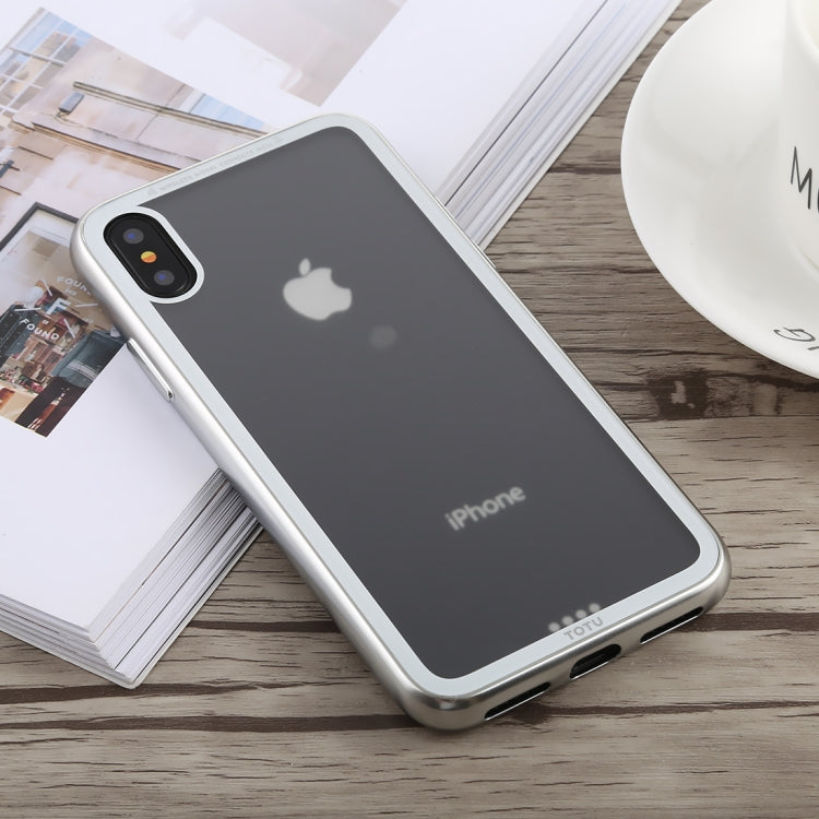 For iPhone X / XS TOTUDESIGN Style Series Electroplating Transparent TPU + PC Case
