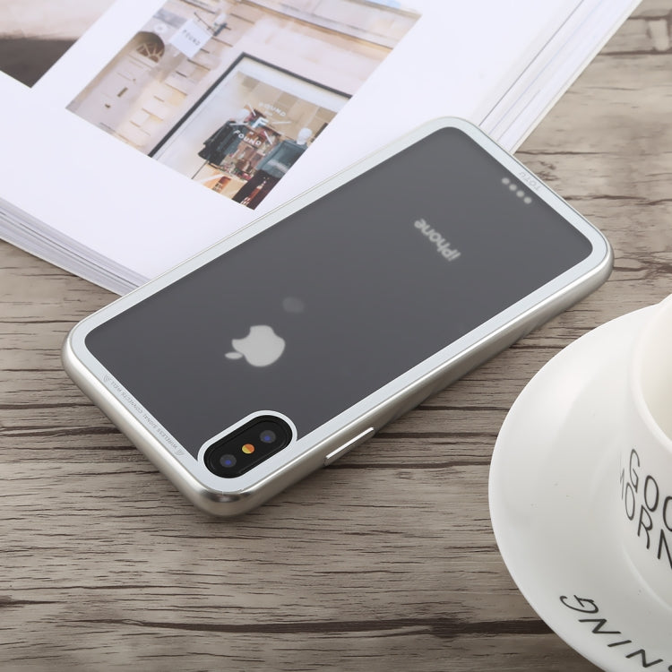 For iPhone X / XS TOTUDESIGN Style Series Electroplating Transparent TPU + PC Case