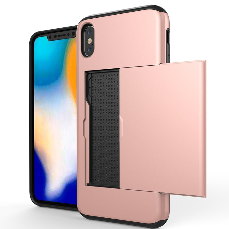 For iPhone XR Shockproof Rugged Armor Protective Case with Card Slot