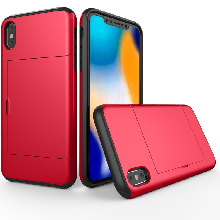 For iPhone XR Shockproof Rugged Armor Protective Case with Card Slot