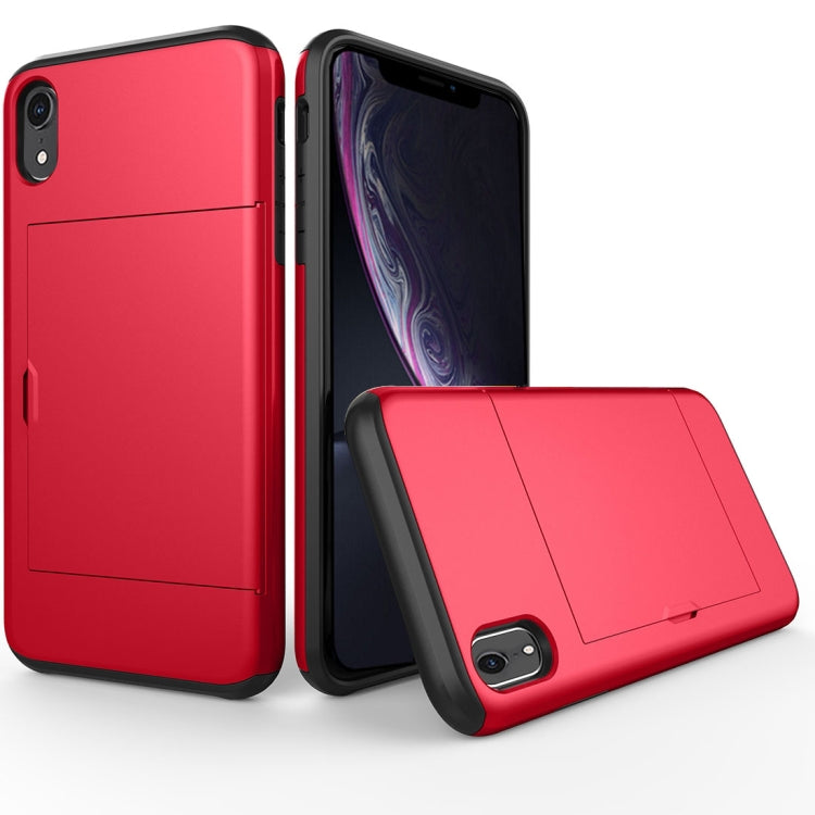 For iPhone XR Shockproof Rugged Armor Protective Case with Card Slot