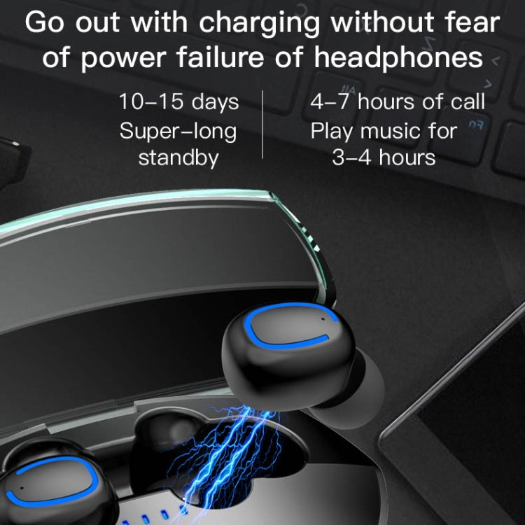 Xi11 TWS IPX6 Waterproof Bluetooth 5.0 Stereo Bluetooth Earphone with Charging Box, Support Battery Display & Summon Siri & Call