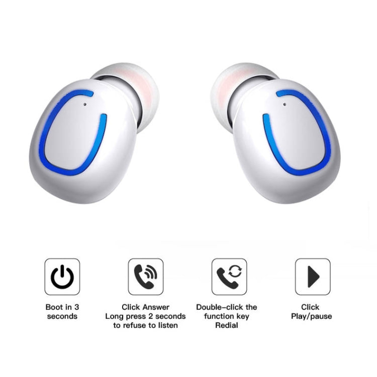 Xi11 TWS IPX6 Waterproof Bluetooth 5.0 Stereo Bluetooth Earphone with Charging Box, Support Battery Display & Summon Siri & Call