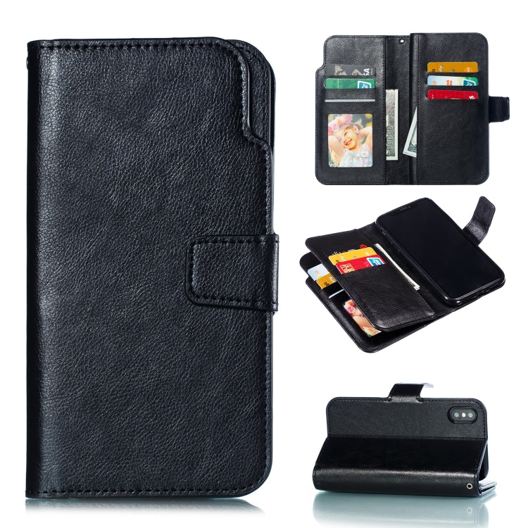 For iPhone X / XS Crazy Horse Texture Horizontal Flip Leather Case with Card Slots & Wallet & Photo Frame