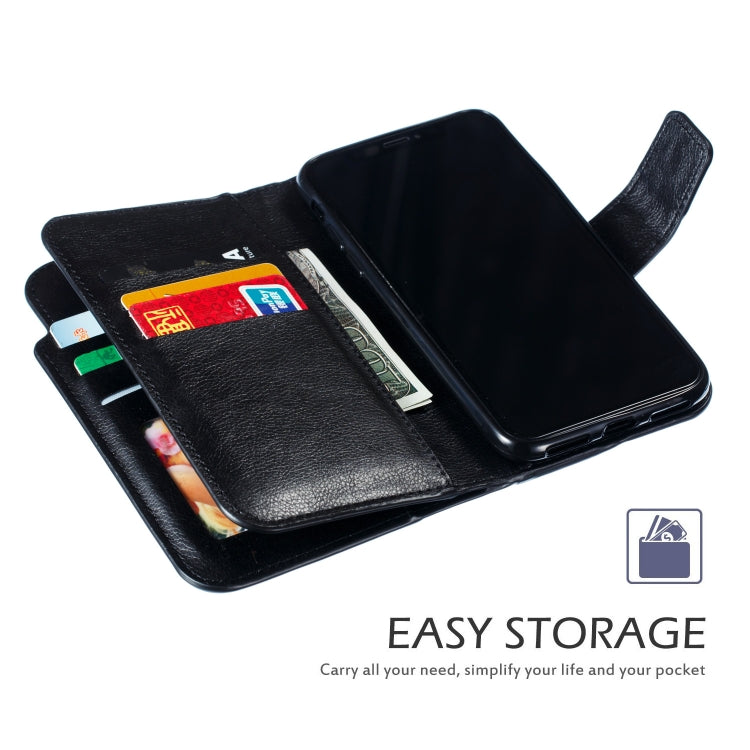 For iPhone X / XS Crazy Horse Texture Horizontal Flip Leather Case with Card Slots & Wallet & Photo Frame