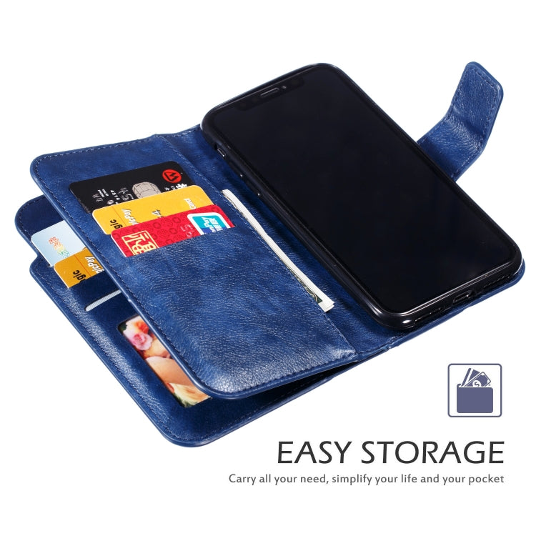 For iPhone X / XS Crazy Horse Texture Horizontal Flip Leather Case with Card Slots & Wallet & Photo Frame