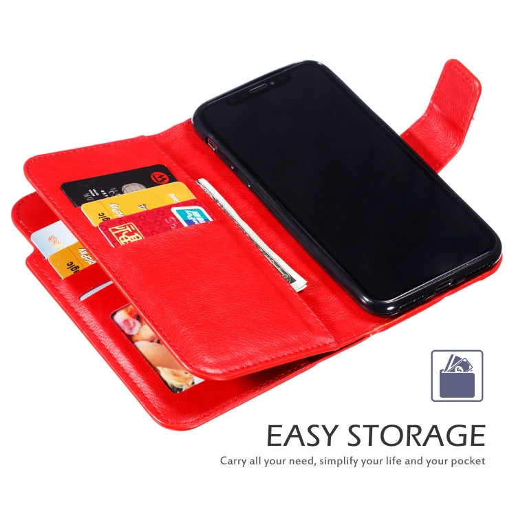 For iPhone X / XS Crazy Horse Texture Horizontal Flip Leather Case with Card Slots & Wallet & Photo Frame