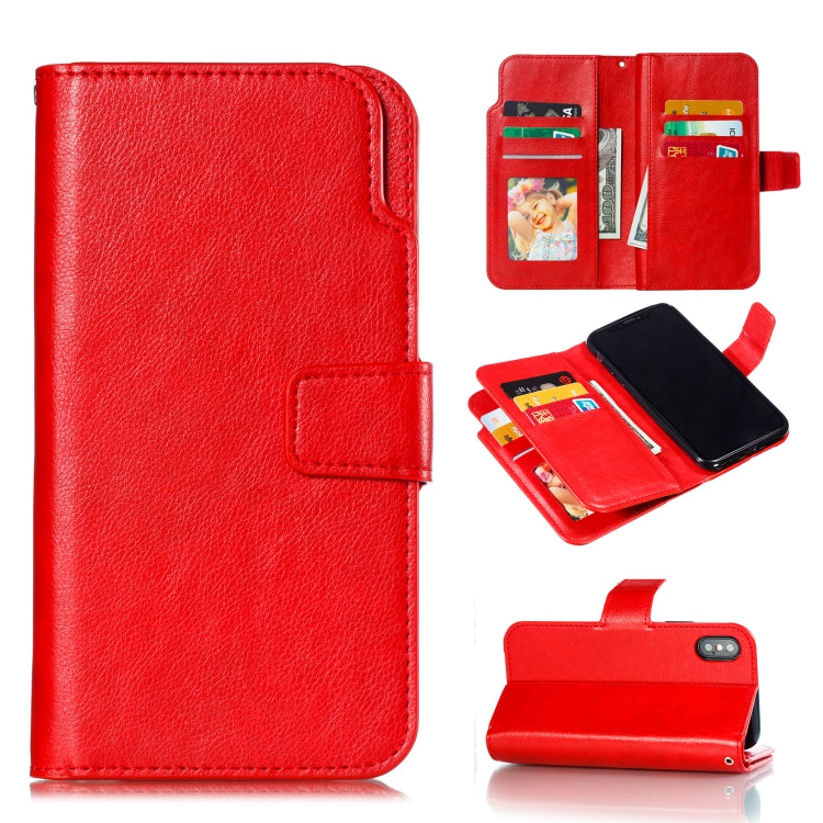 For iPhone X / XS Crazy Horse Texture Horizontal Flip Leather Case with Card Slots & Wallet & Photo Frame