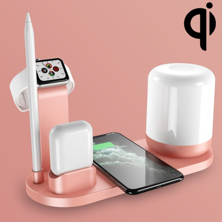 WS6 10W 2 USB Ports + USB-C / Type-C Port Multi-function Desk Lamp + Qi Wireless Charging Charger