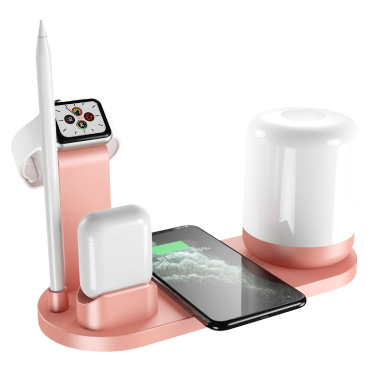 WS6 10W 2 USB Ports + USB-C / Type-C Port Multi-function Desk Lamp + Qi Wireless Charging Charger