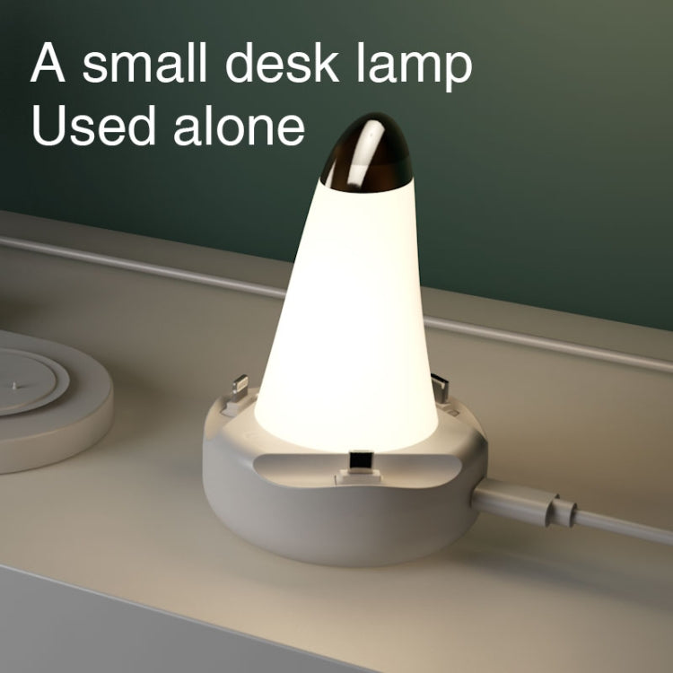 WS7 10W 2 USB Ports + USB-C / Type-C Port Multi-function Desk Lamp + Qi Wireless Charging Charger