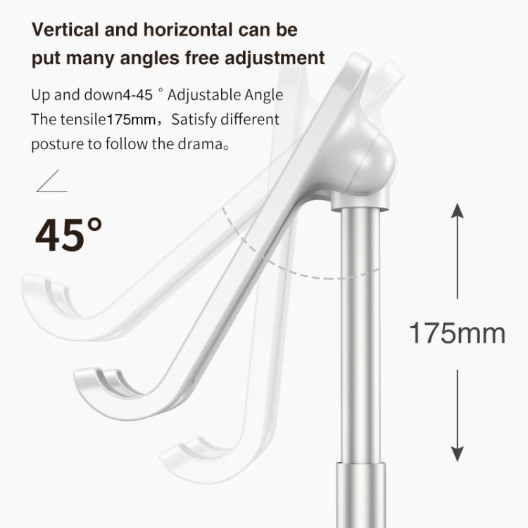 WS18 Foldable Telescopic Desktop Stand for Mobile Phones & Tablets Below 12.9 inches