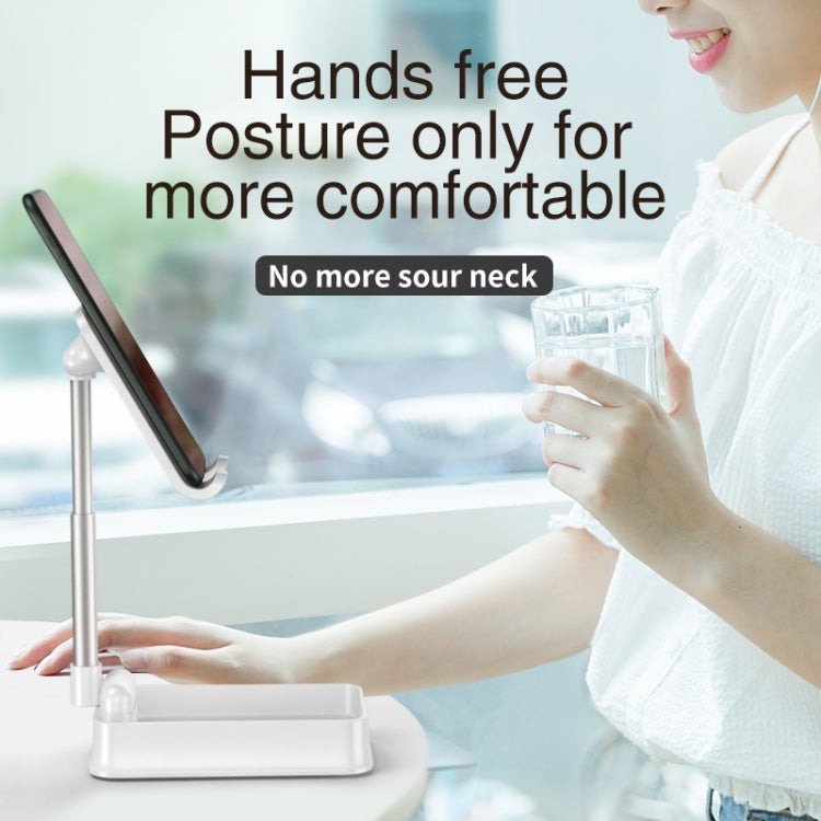 WS18 Foldable Telescopic Desktop Stand for Mobile Phones & Tablets Below 12.9 inches