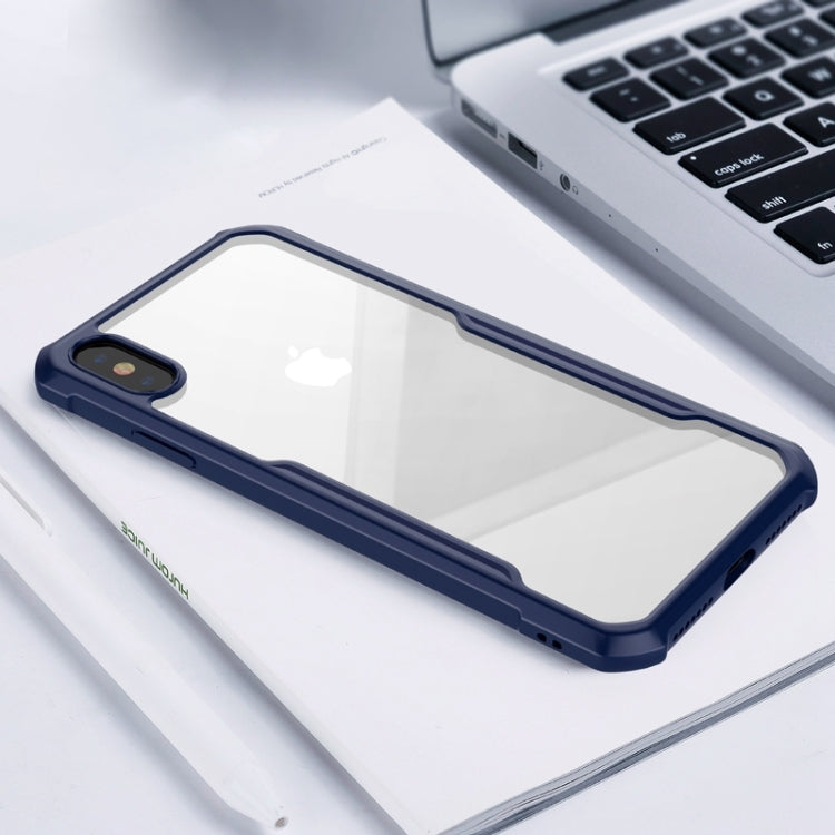 For iPhone X / XS XUNDD Beetle Series Shockproof TPU Protective Case (Blue)
