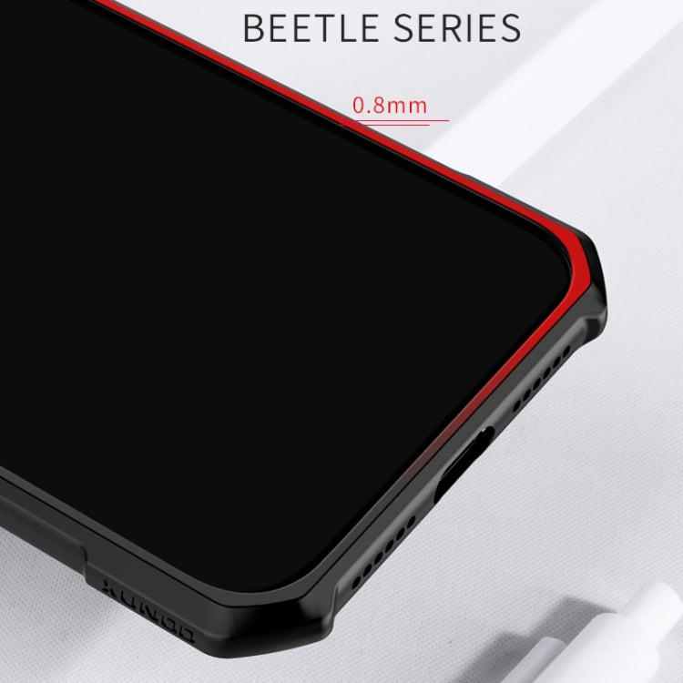 For iPhone X / XS XUNDD Beetle Series Shockproof Transparent TPU Protective Case (Purple)