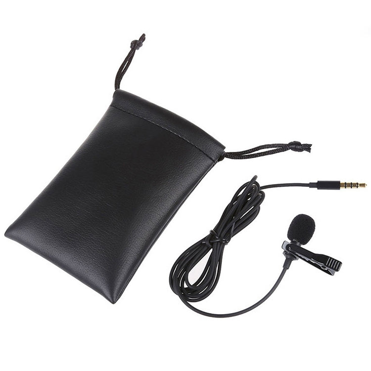 1.5m Lavalier Wired Recording Microphone Mobile Phone Karaoke Mic(Black)