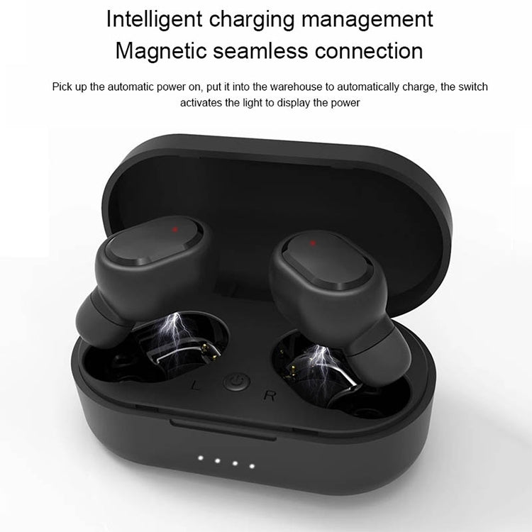 TWS-M1 TWS Bluetooth Earphone with Magnetic Charging Box, Support Memory Connection & Call & Battery Display Function