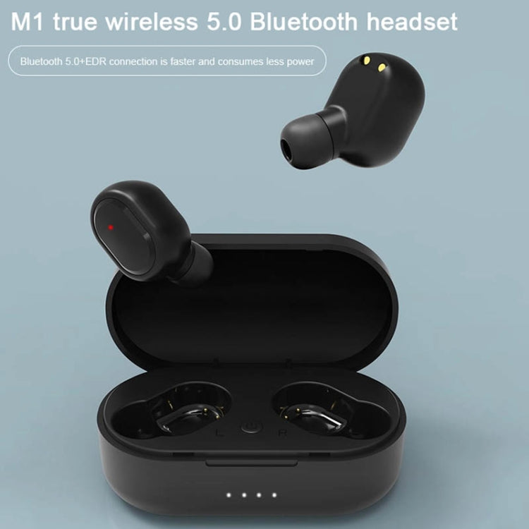 TWS-M1 TWS Bluetooth Earphone with Magnetic Charging Box, Support Memory Connection & Call & Battery Display Function