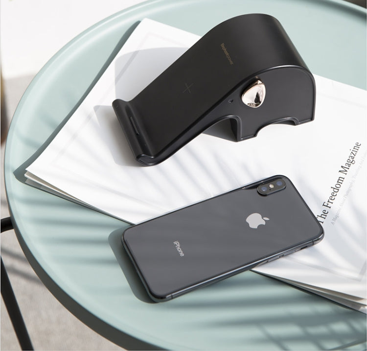 3life-310 10W 9V 5A Elephant Wireless Charger QI Safe Fast Charging with Mobile Phone Bracket