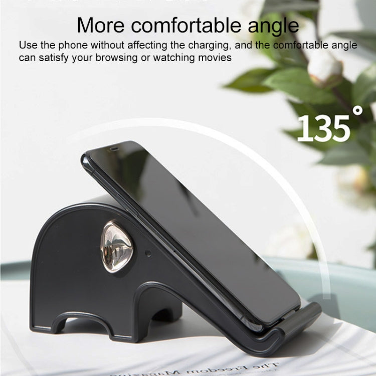 3life-310 10W 9V 5A Elephant Wireless Charger QI Safe Fast Charging with Mobile Phone Bracket