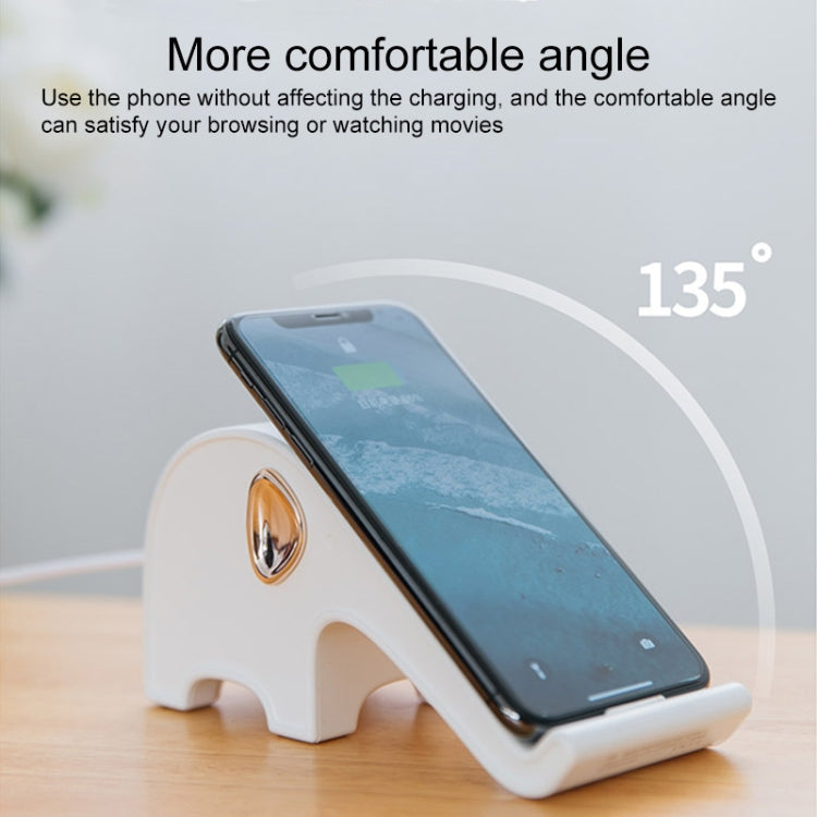 3life-310 10W 9V 5A Elephant Wireless Charger QI Safe Fast Charging with Mobile Phone Bracket
